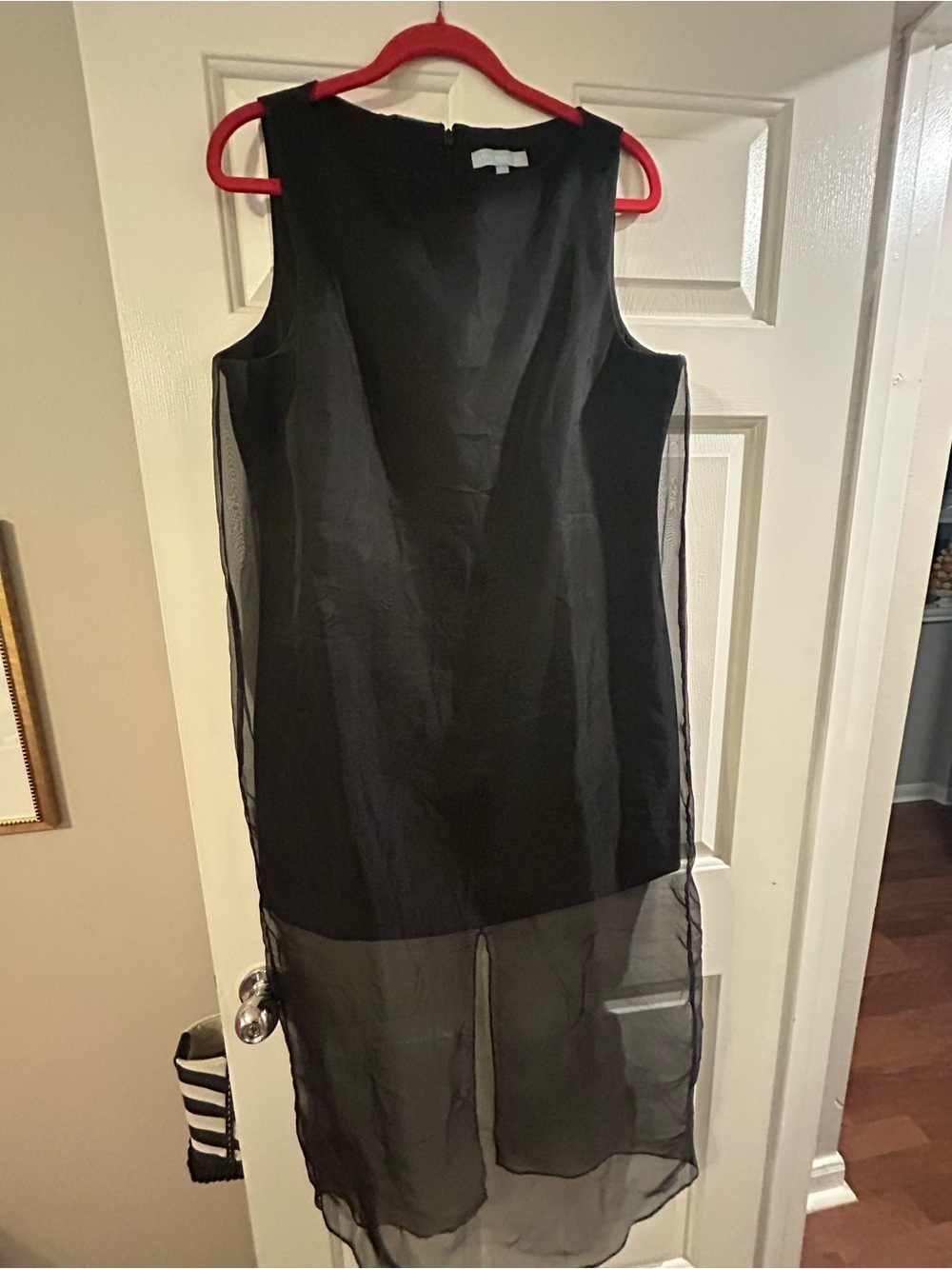 ANTONIO MELANI Black Dress with Mesh Overlay